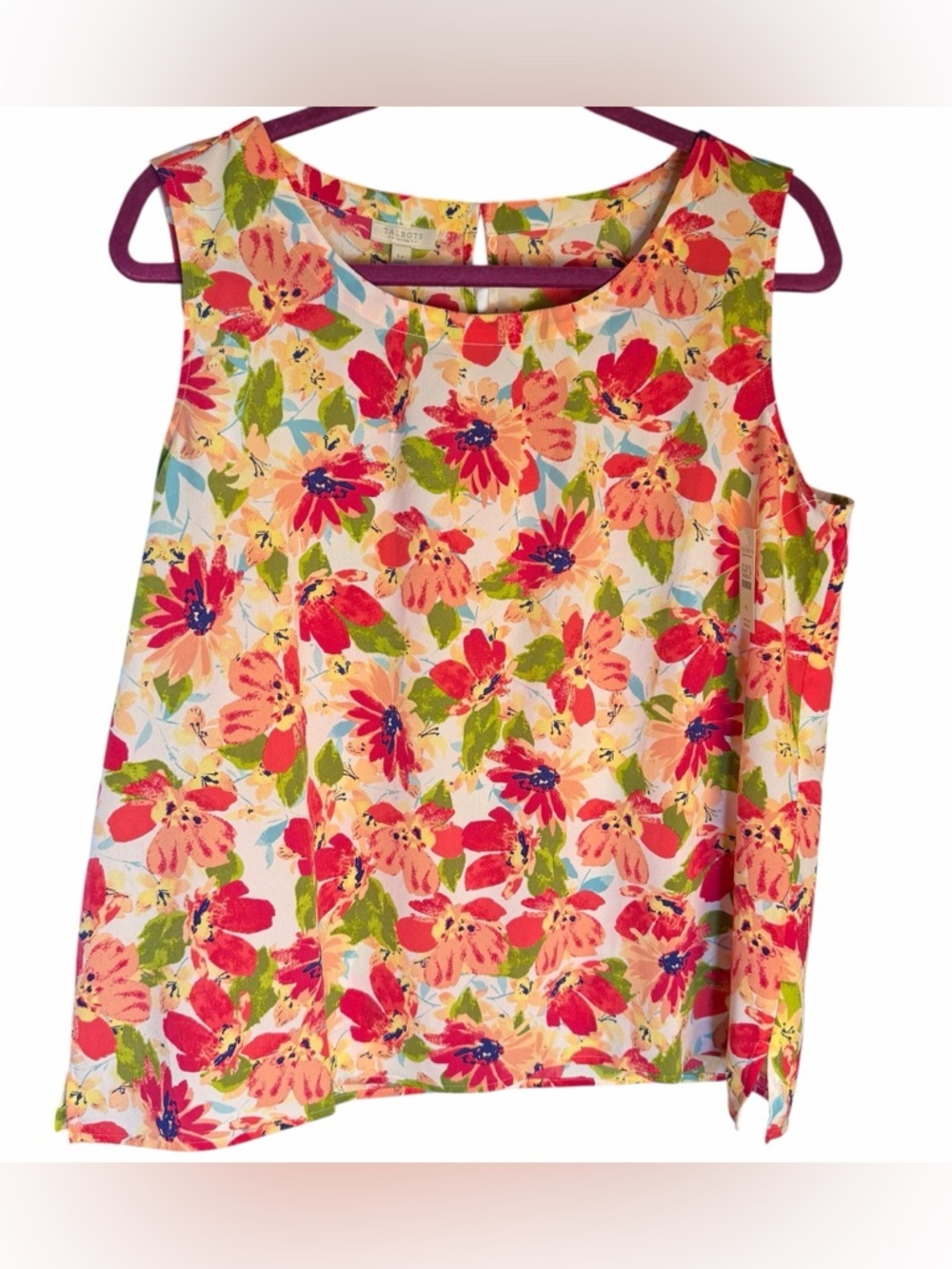 Talbots Sleeveless Floral Shell Top